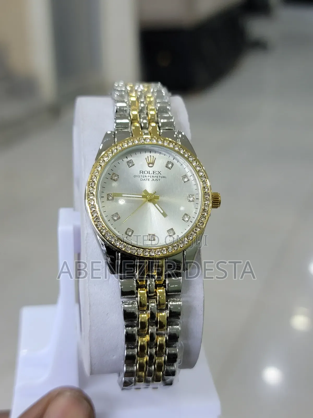 Rolex Oyster Perpetual Datejust With a Diamond Bezel and a Two-Ton