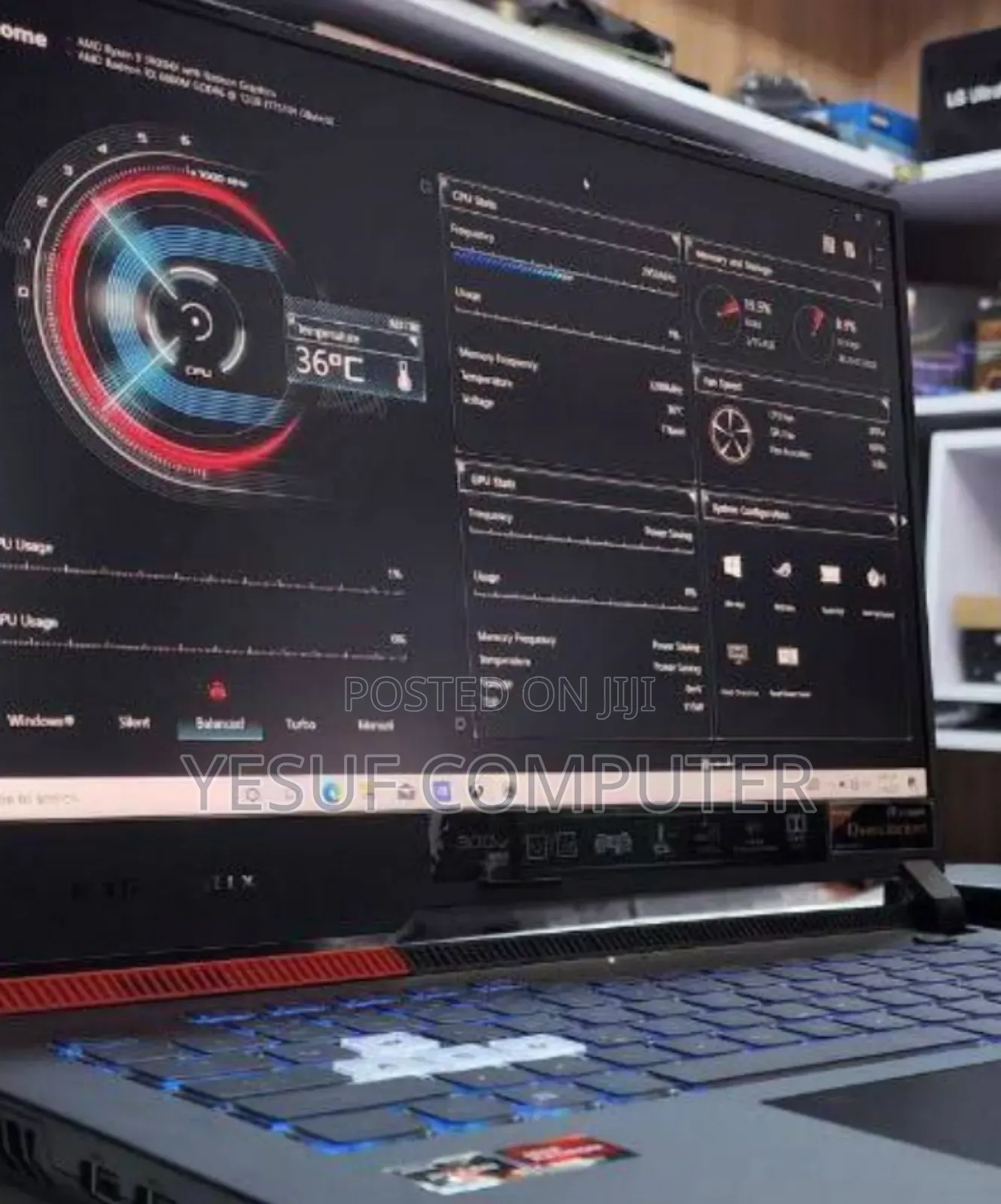 New Laptop Asus ROG Strix G15 G512 16GB AMD Ryzen 9 SSD 512GB