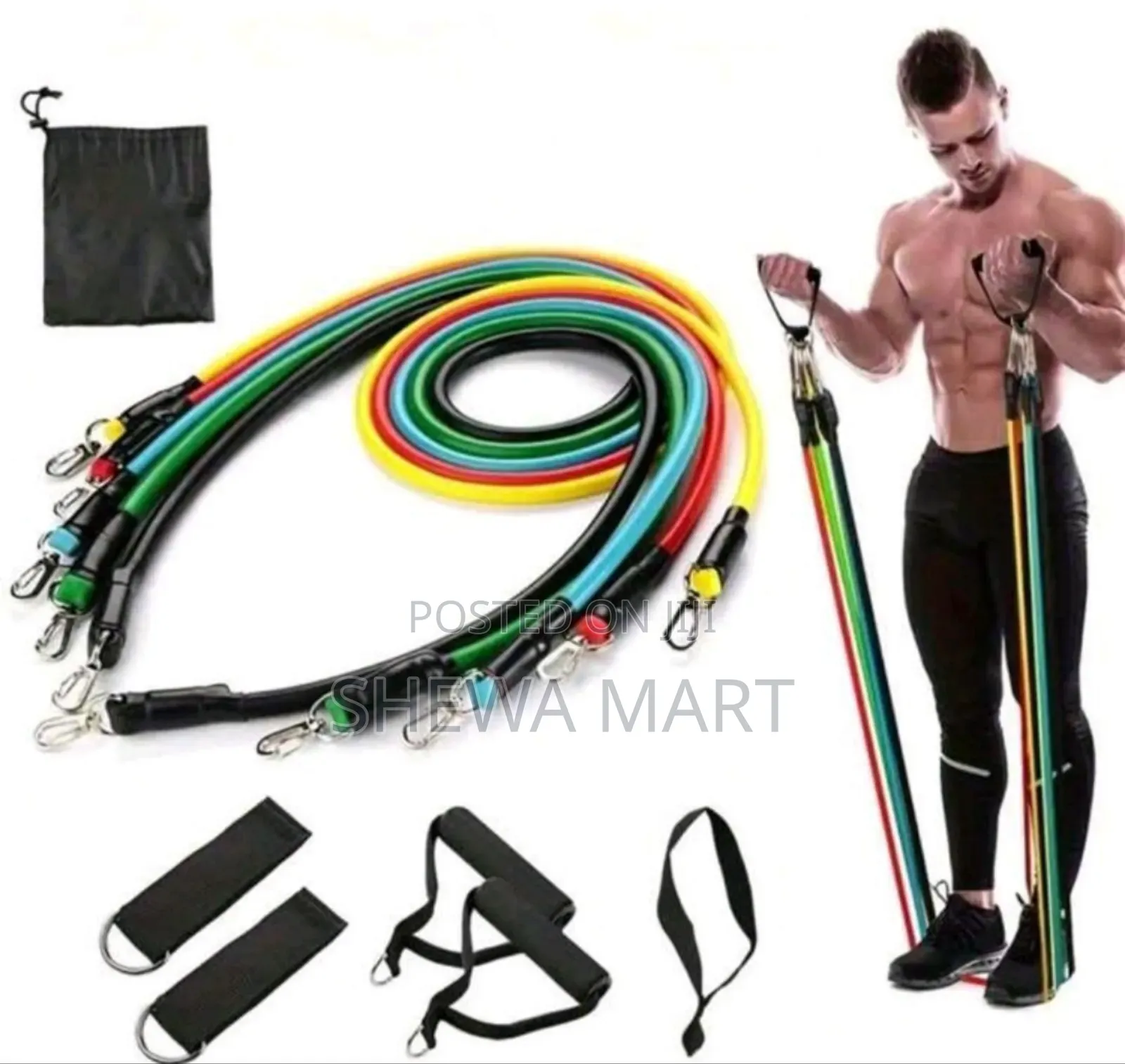Resistance Bands Set Strength Training Chest Muscle Home Workout Equip