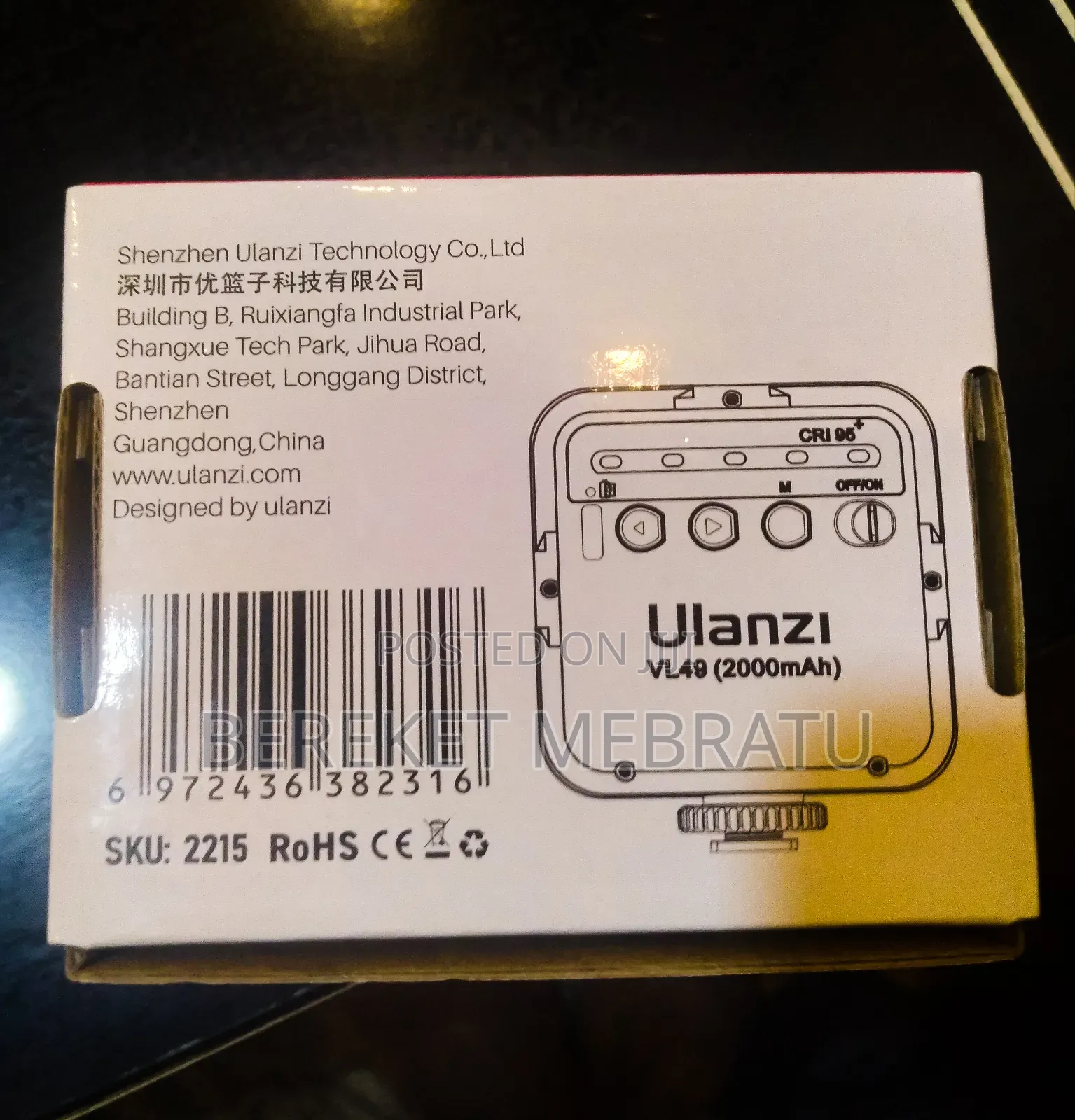 Ulanzi Vl49 6w Mini Vlog Led Fill Light White 2000 Mah