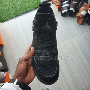 All Black Stealth Jordan 4 [On Hand]