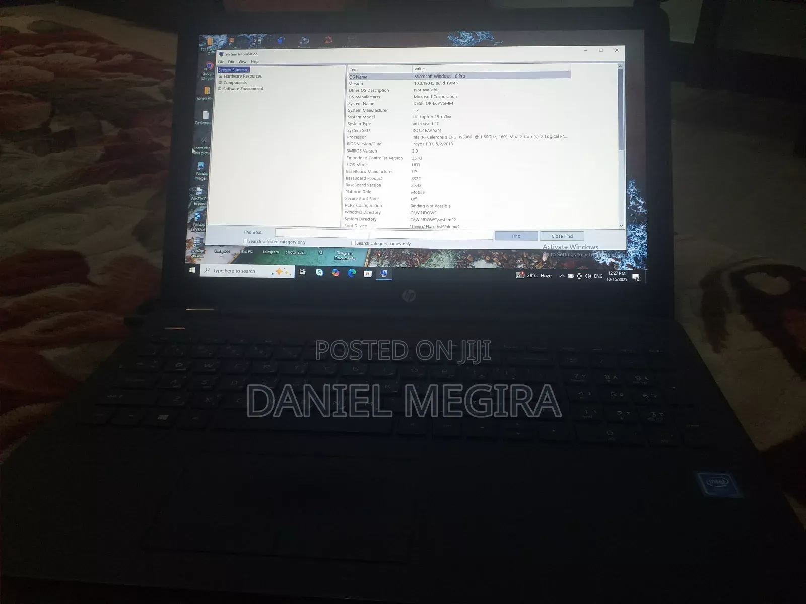 Laptop HP 15-Ra003nia 4GB Intel Celeron HDD 500GB