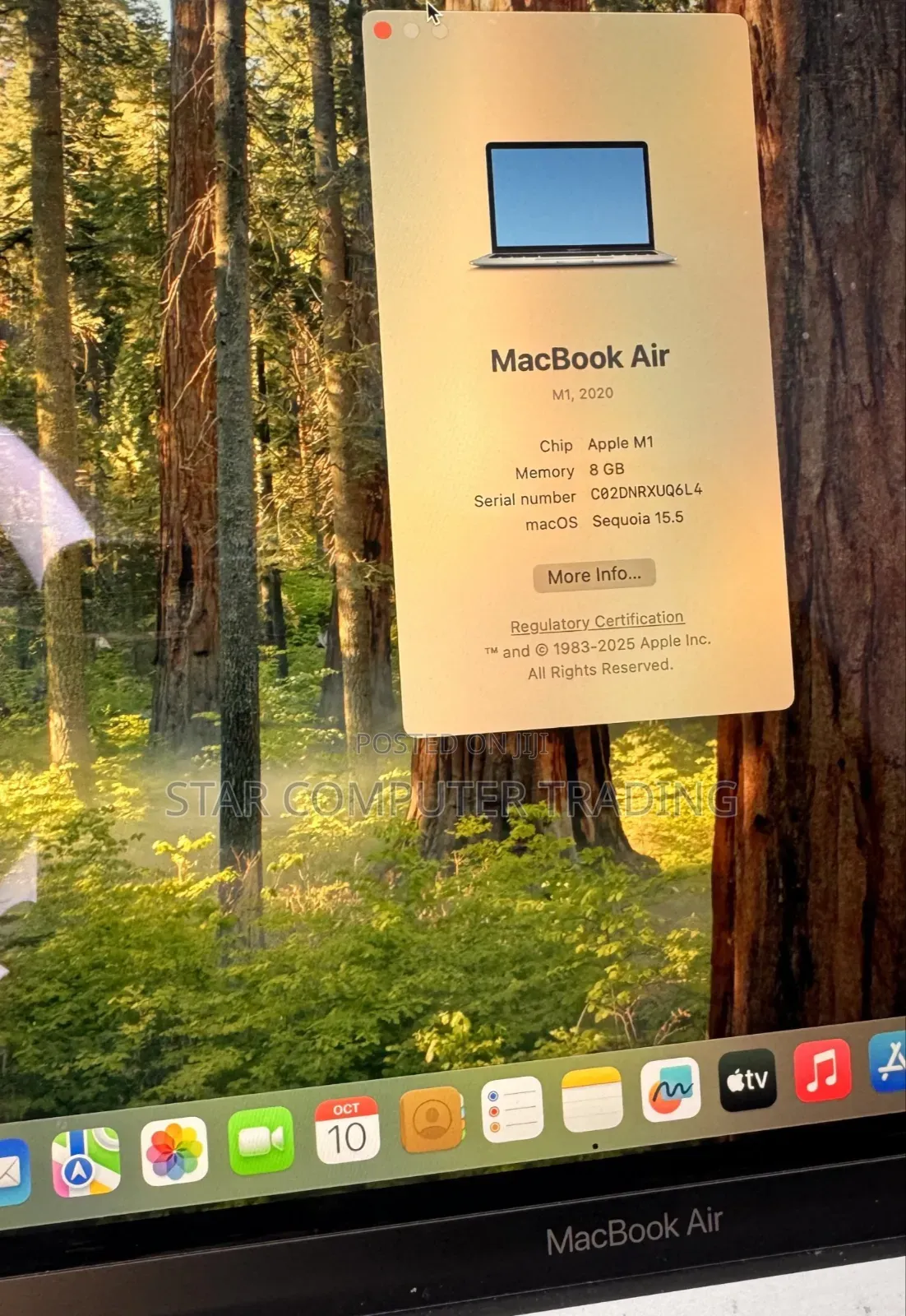 New Laptop Apple MacBook Air 2020 M1 8GB Apple M1 SSD 256GB