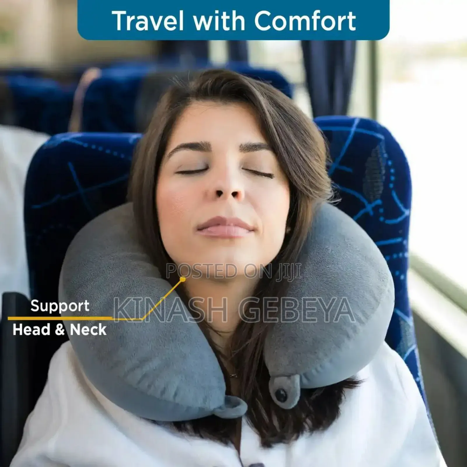 U Shaped Soft Travel Neck Pillow Massager