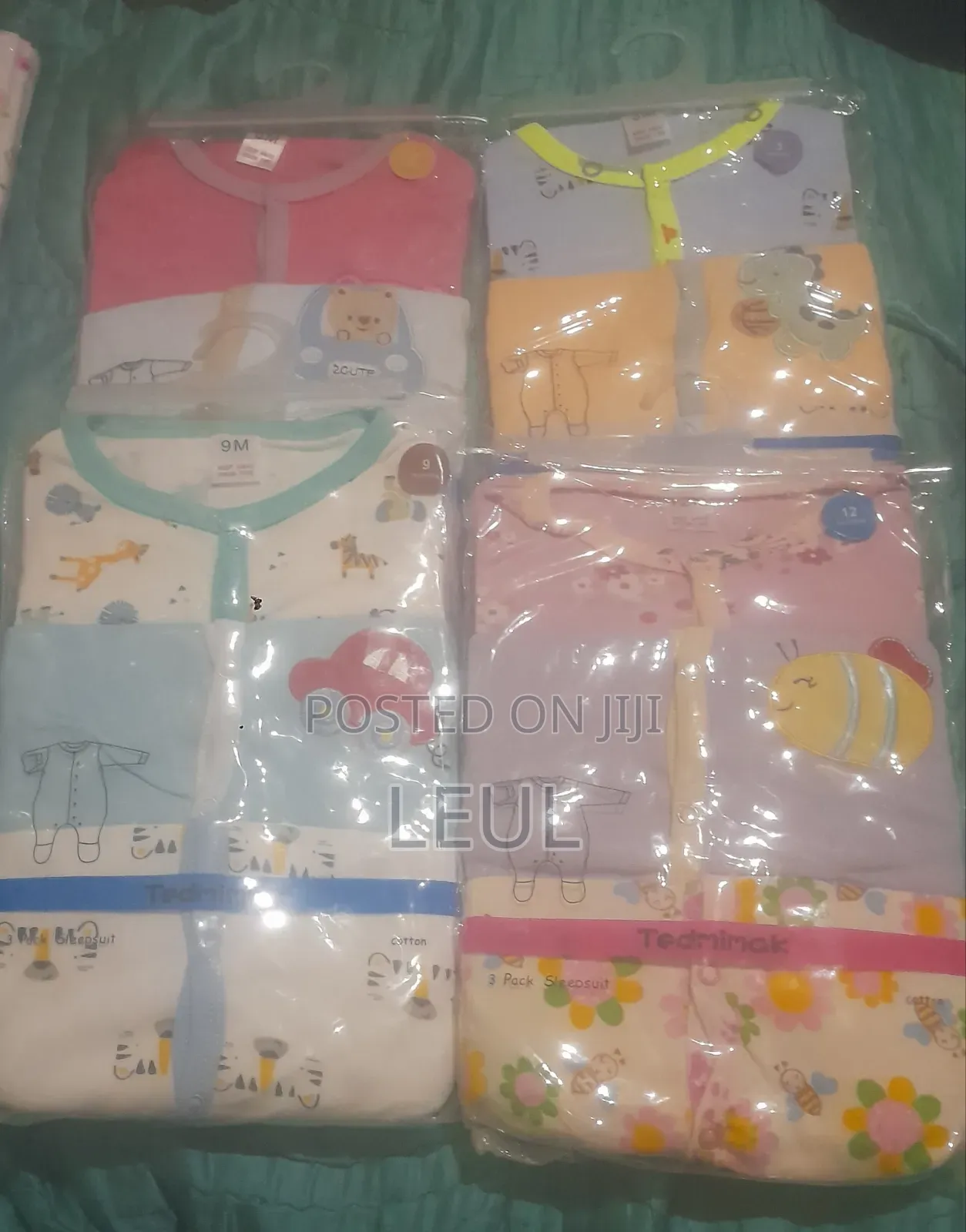 3 Pieces የአራስ ልብስ (Jumpsuit) ከ 3 እስከ 12 ወር