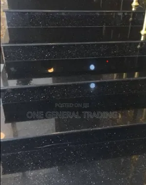 Photo - Black Galaxy Granite Stair