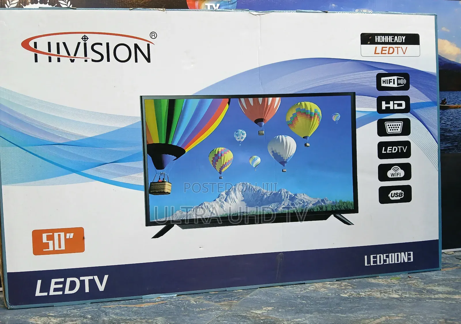 Hivision Led 50 Inch Tv Small Double Glass Tv