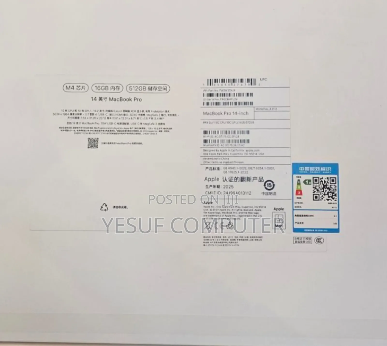 New Apple MacBook Pro 2024 M4 Max 14-Inch 16GB Apple M4 SSD 512GB