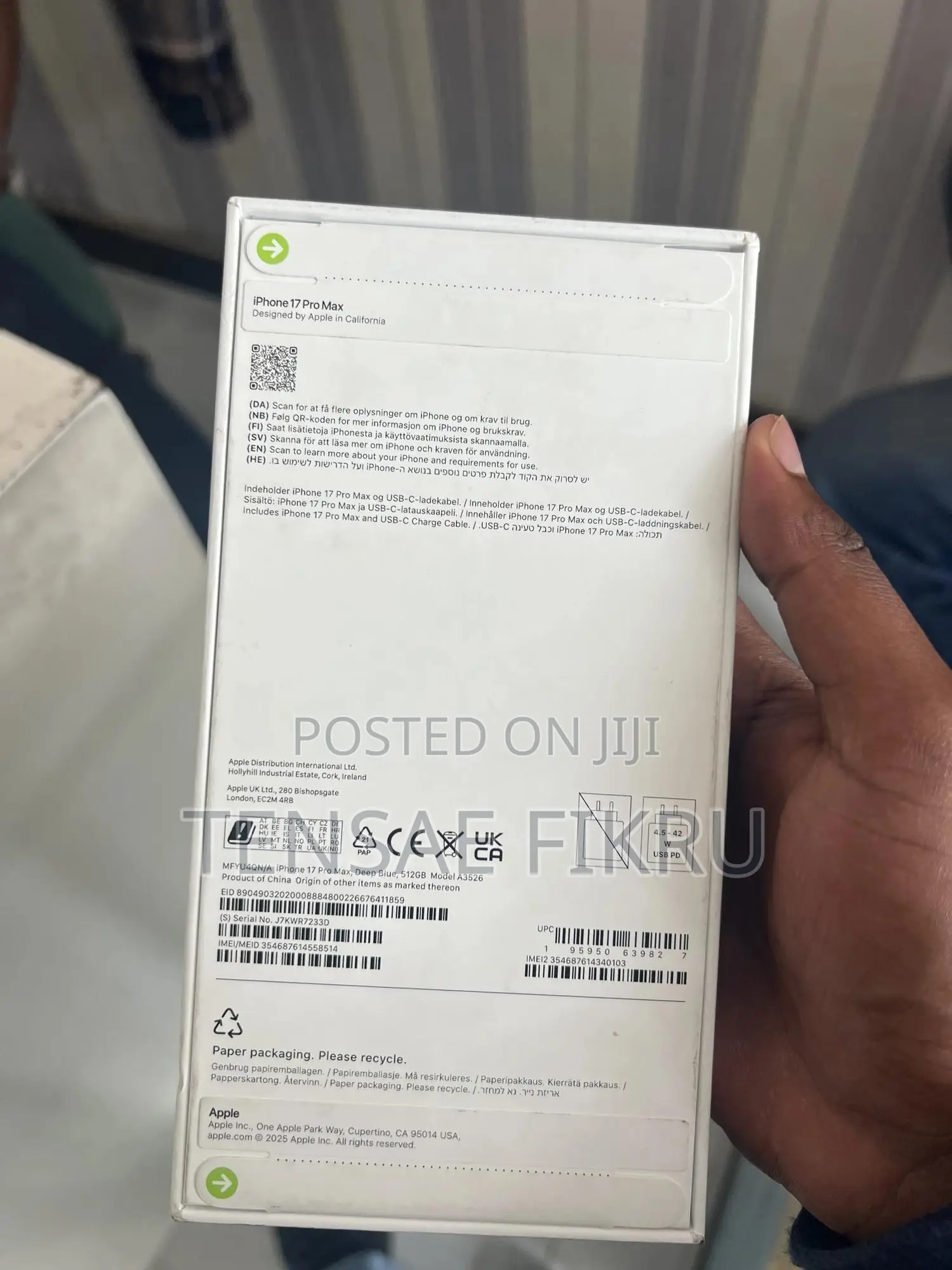 New Apple iPhone 17 Pro Max 512 GB Blue