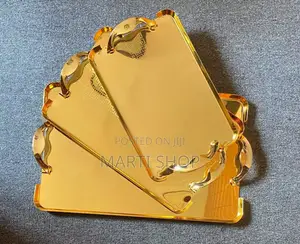 Royal 3pcs Luxury Golden Serving Tray