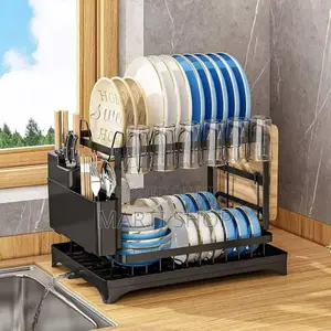  2 Tier Stainless Still Dish Drainer Rack