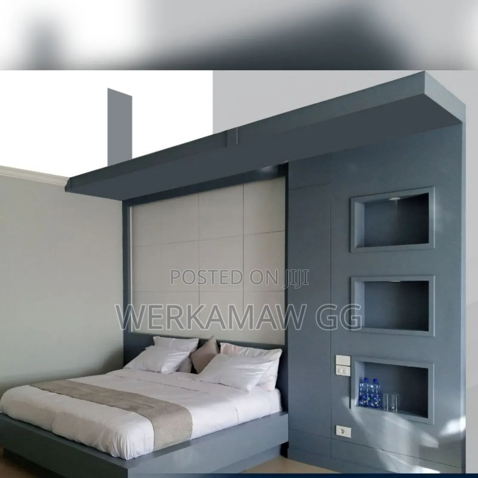 Bed 120m and 150m (አልጋ)3d Interior Design Furniture