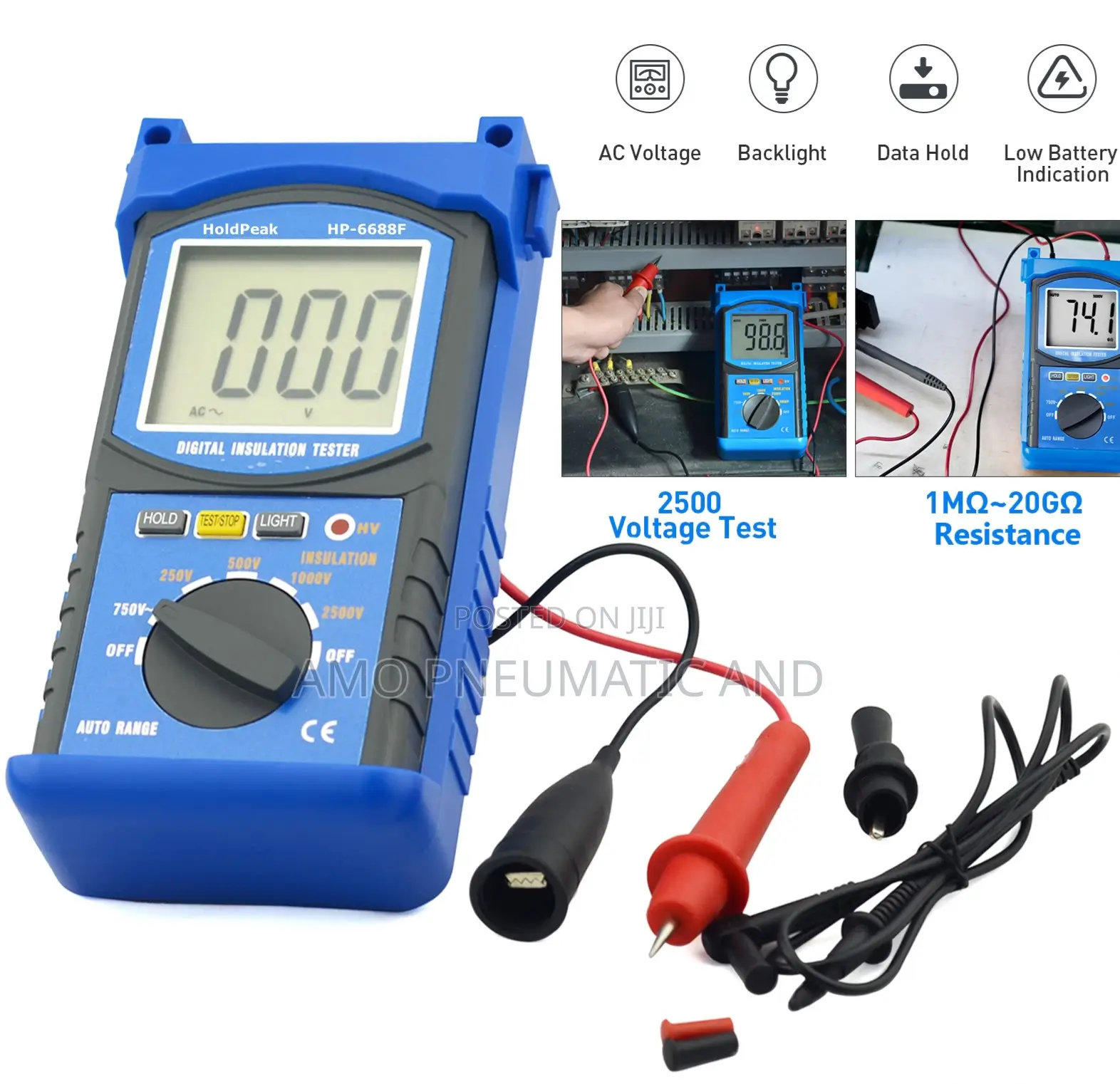 Hp-6688f Digital Insulation Tester. 2500v