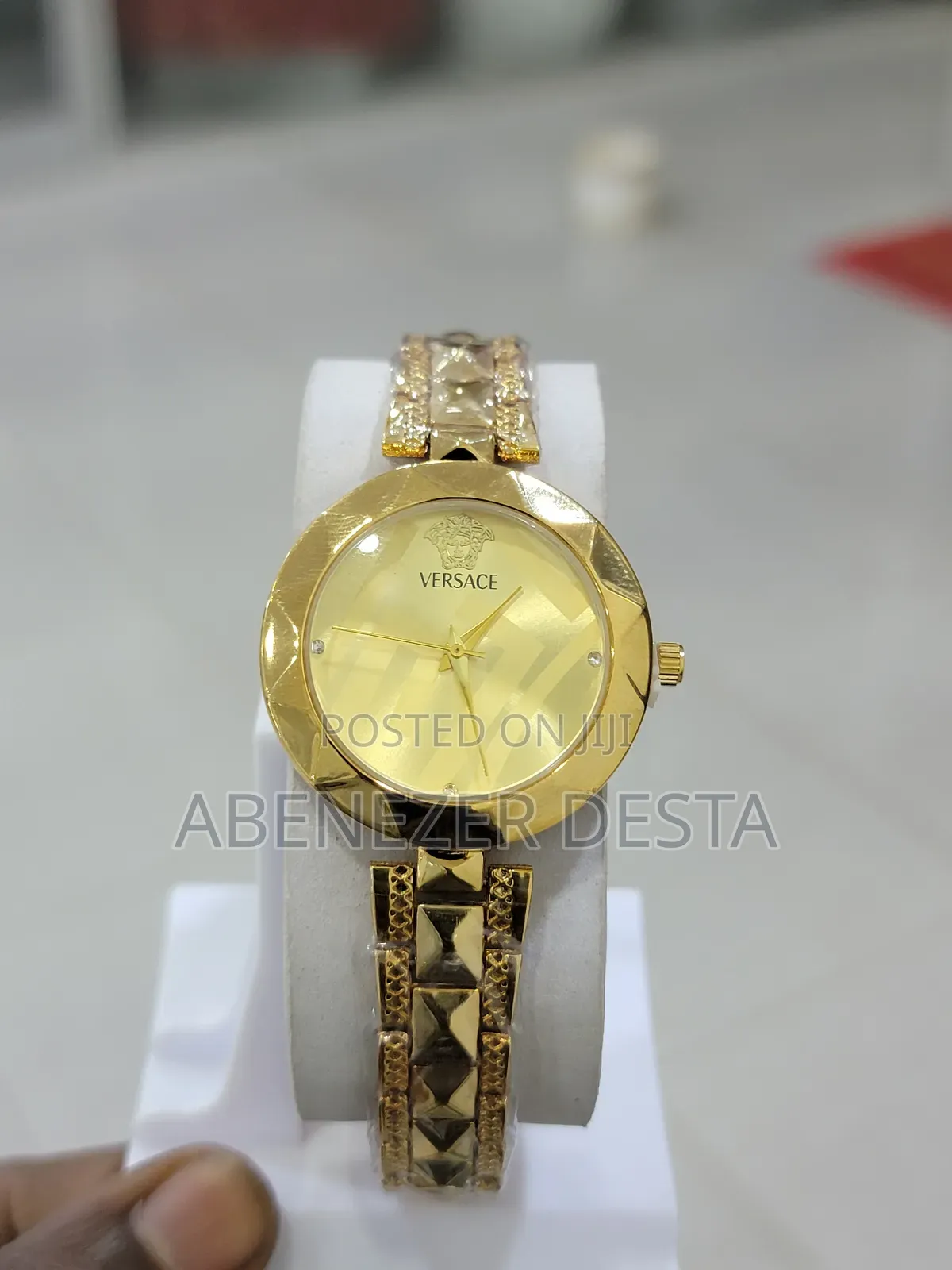 Versace Greca Goddess Petite Bracelet Watch in Gold.