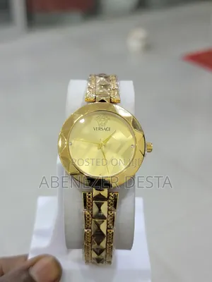 Photo - Versace Greca Goddess Petite Bracelet Watch in Gold.