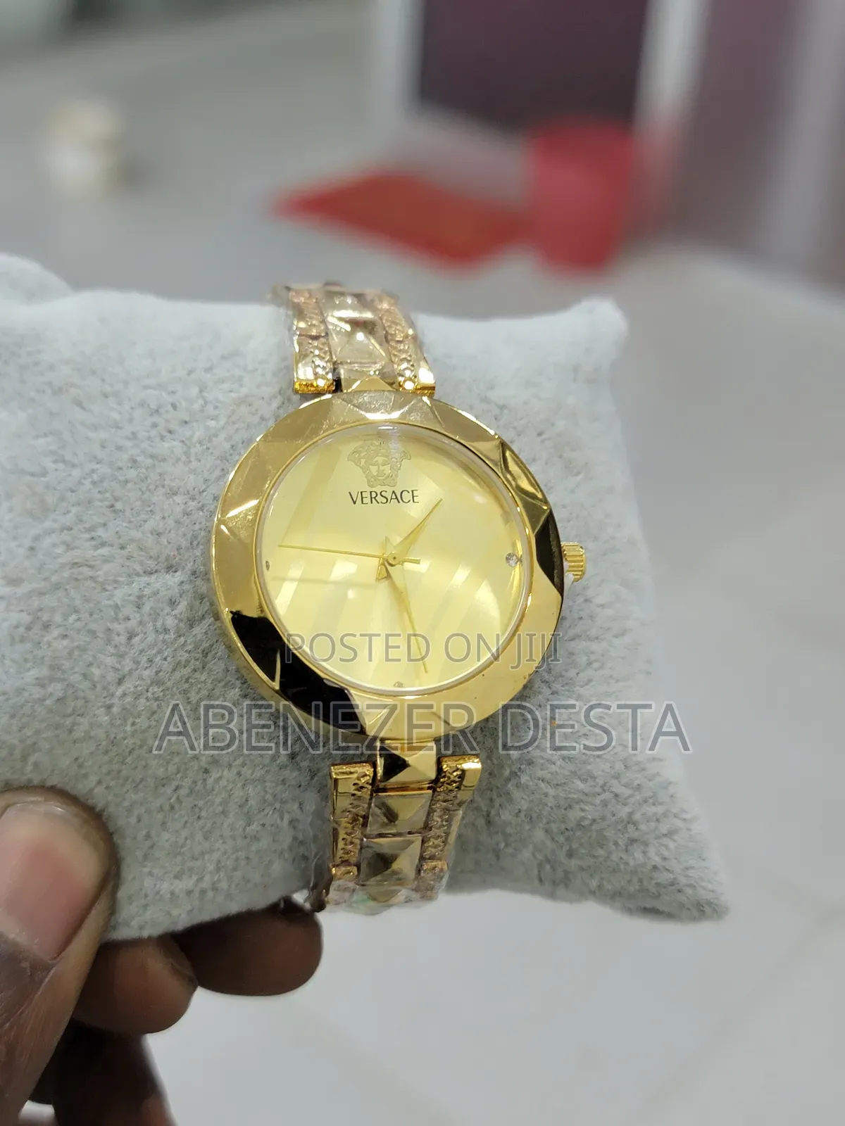 Versace Greca Goddess Petite Bracelet Watch in Gold.