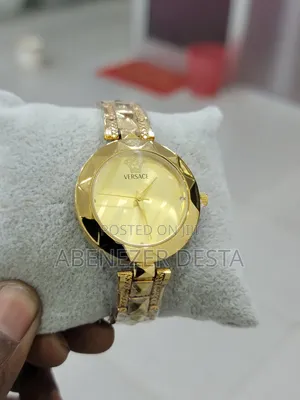 Versace Greca Goddess Petite Bracelet Watch in Gold.