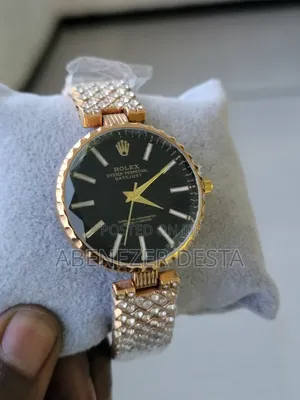 Rolex Oyster Perpetual Datejust With a Black Dial and a Diamond-Set