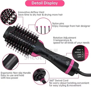 Orginal One Step Hair Dryer Styler ( ከርል ለመስራት ለማለስለስ
እንዲሁም ለማድረቅ )