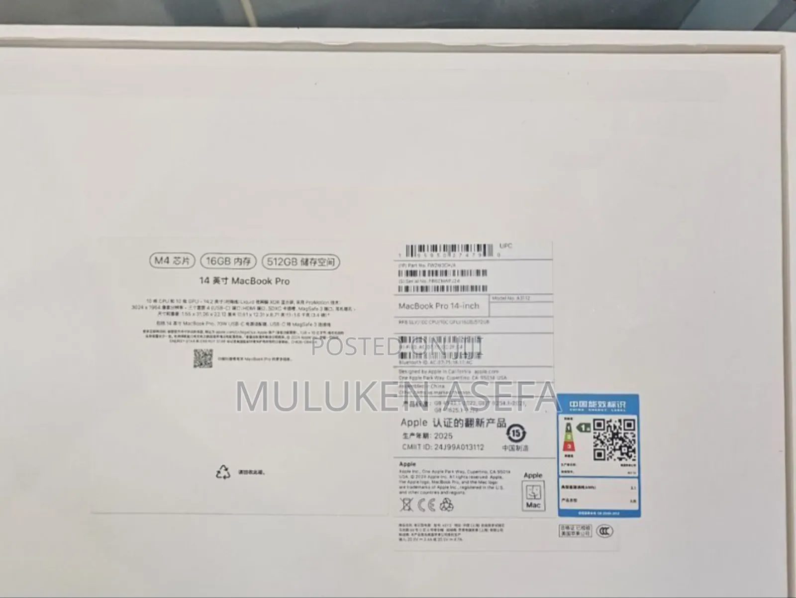 New Apple MacBook Pro 2024 M4 14-Inch 16GB Apple M4 Pro SSD 512GB