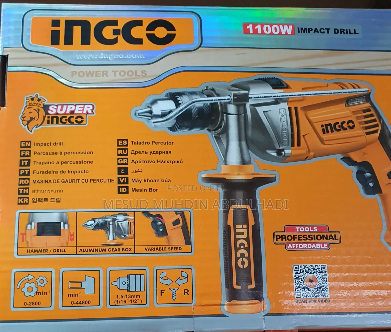Ingco Impact Drill 1100w 13mm