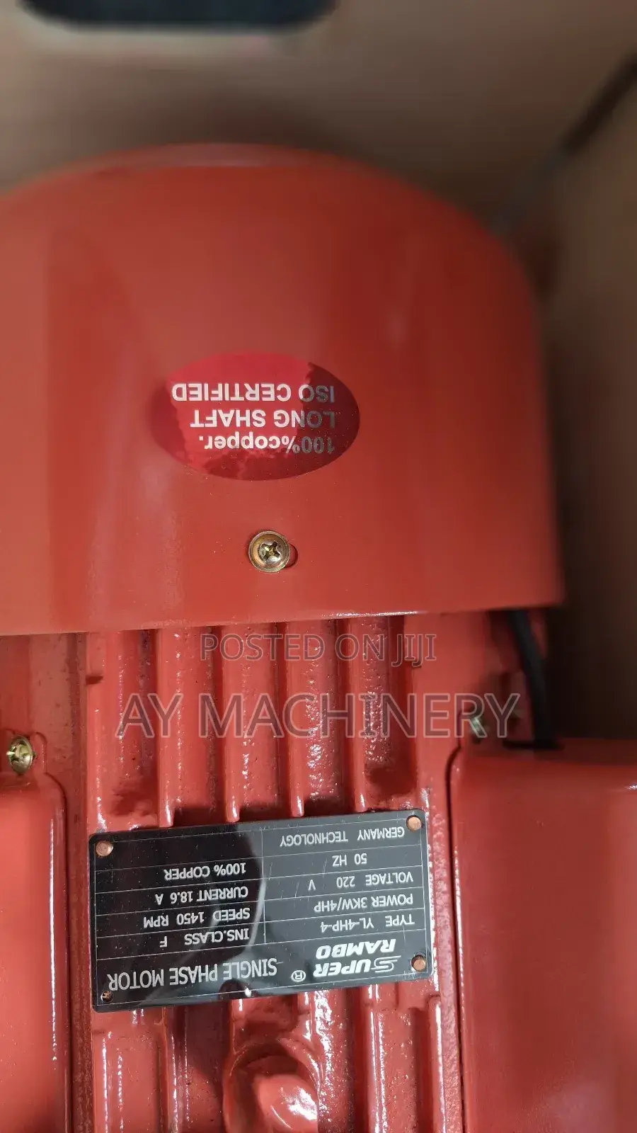 4hp Super Rambo Motor 100% Copper ሱፐር ራምቦ ዲናሞ