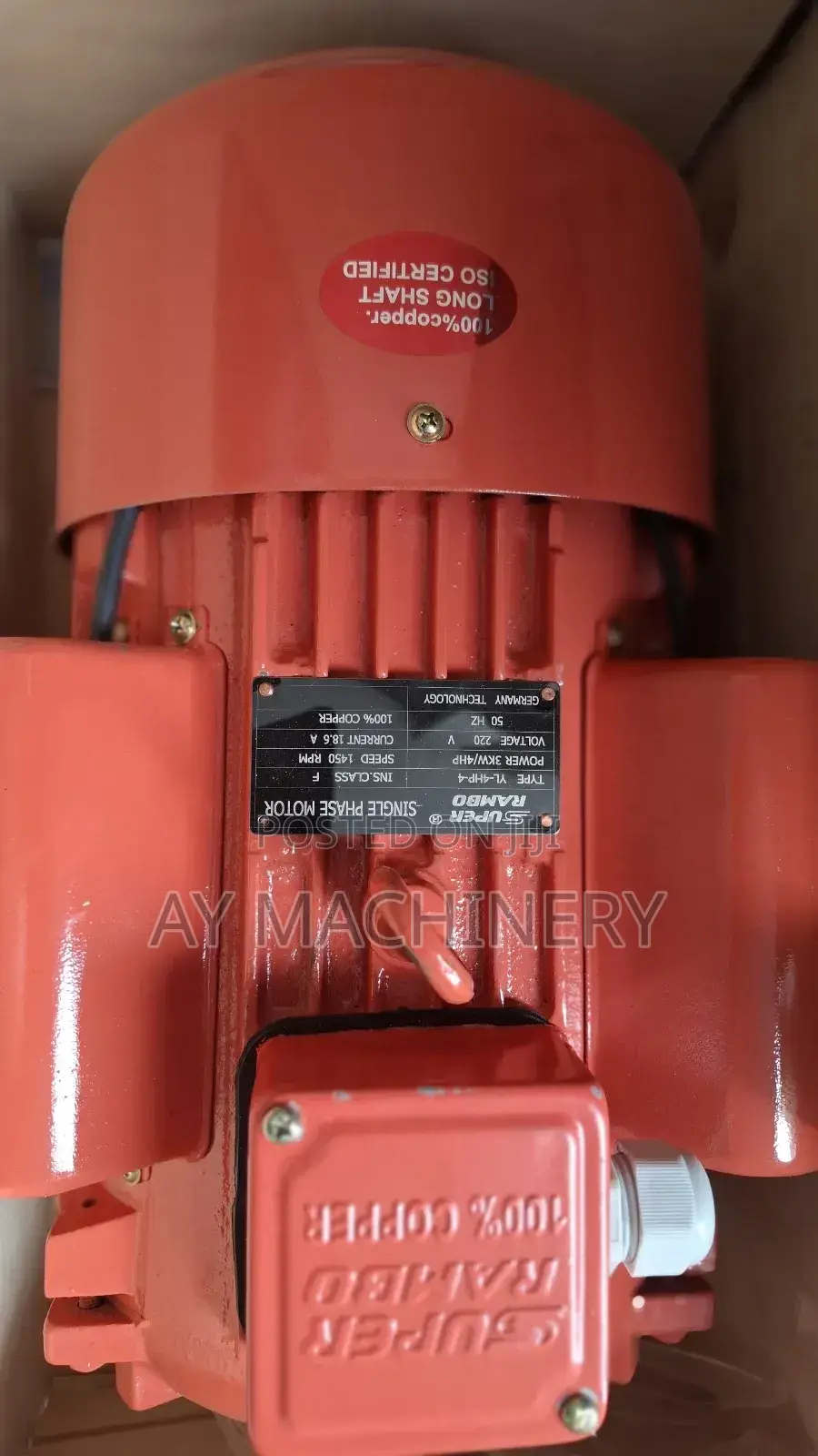 4hp Super Rambo Motor 100% Copper ሱፐር ራምቦ ዲናሞ