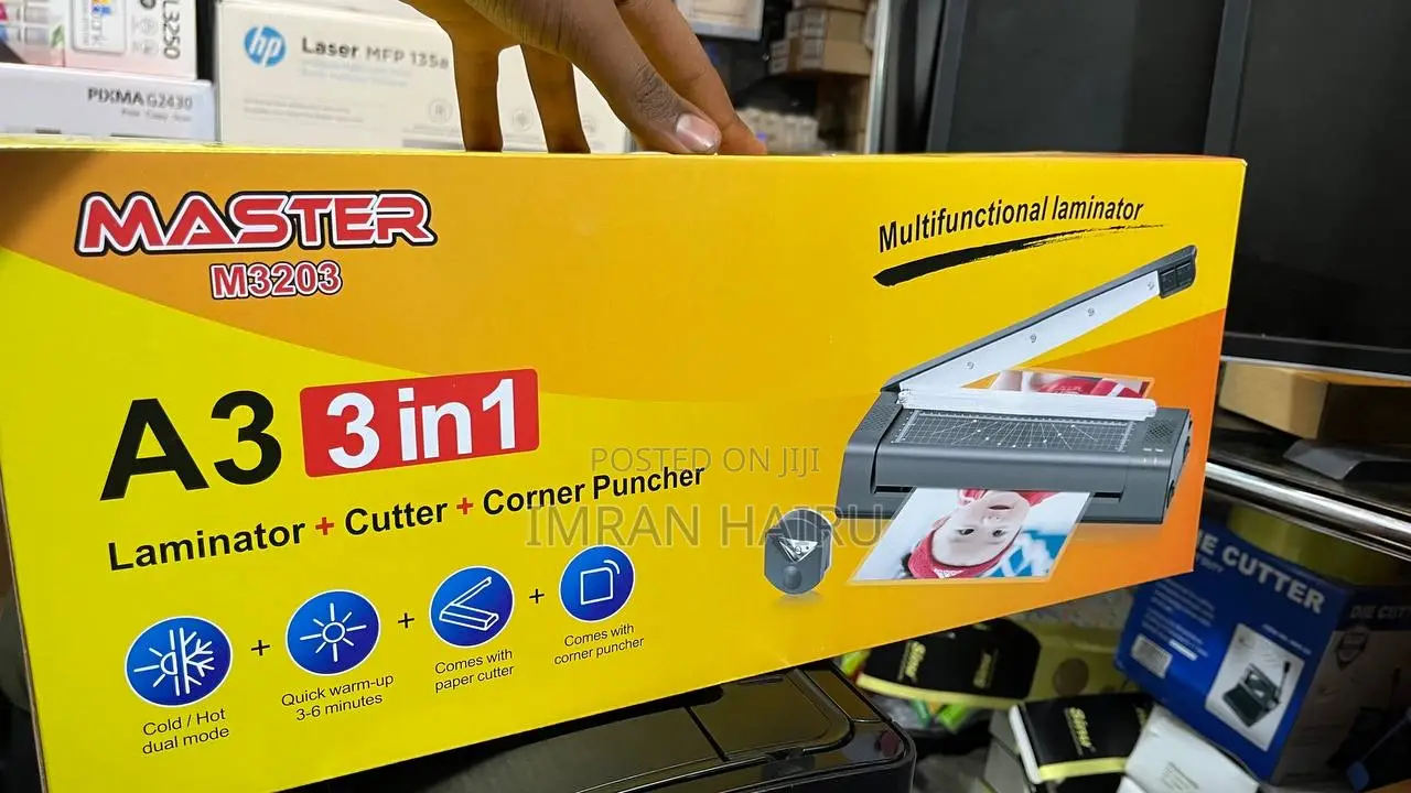 3-in-1 A3 Laminator + Cutter + Corner Puncher