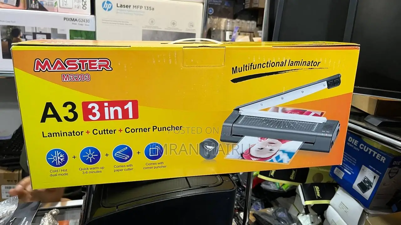 3-in-1 A3 Laminator + Cutter + Corner Puncher