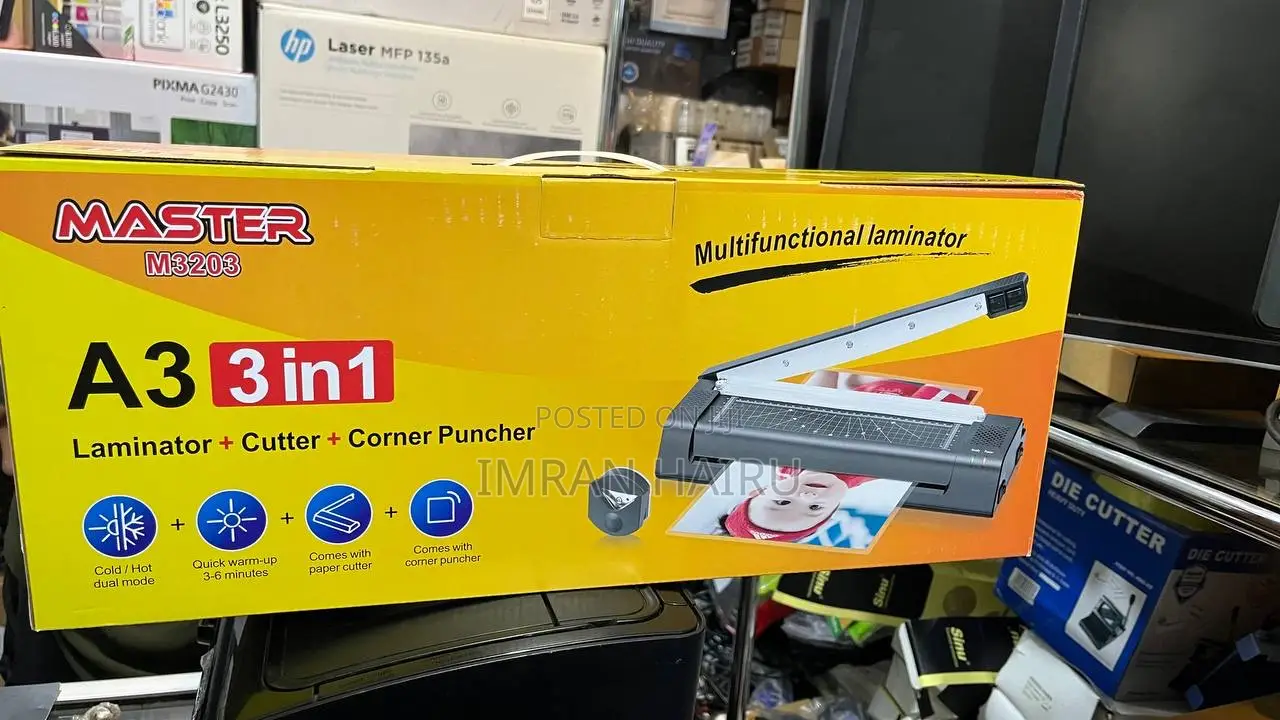 3-in-1 A3 Laminator + Cutter + Corner Puncher