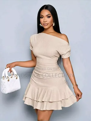 Photo - Baige Color Women's Mini Dress