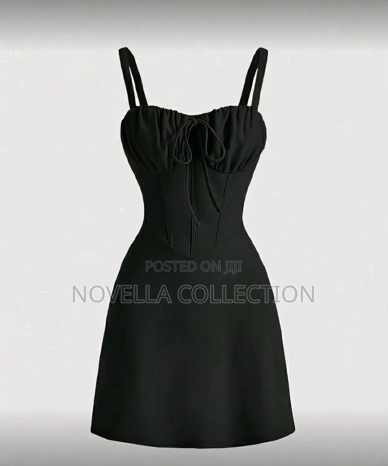Black Color Women's Corset Mini Dress