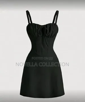 Photo - Black Color Women's Corset Mini Dress