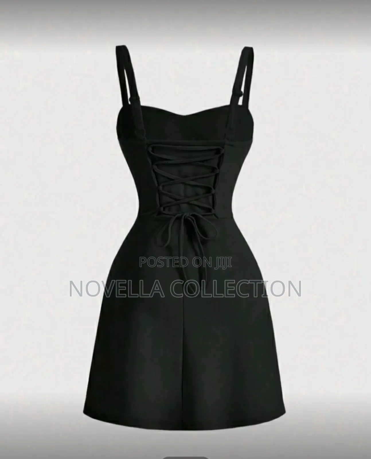 Black Color Women's Corset Mini Dress