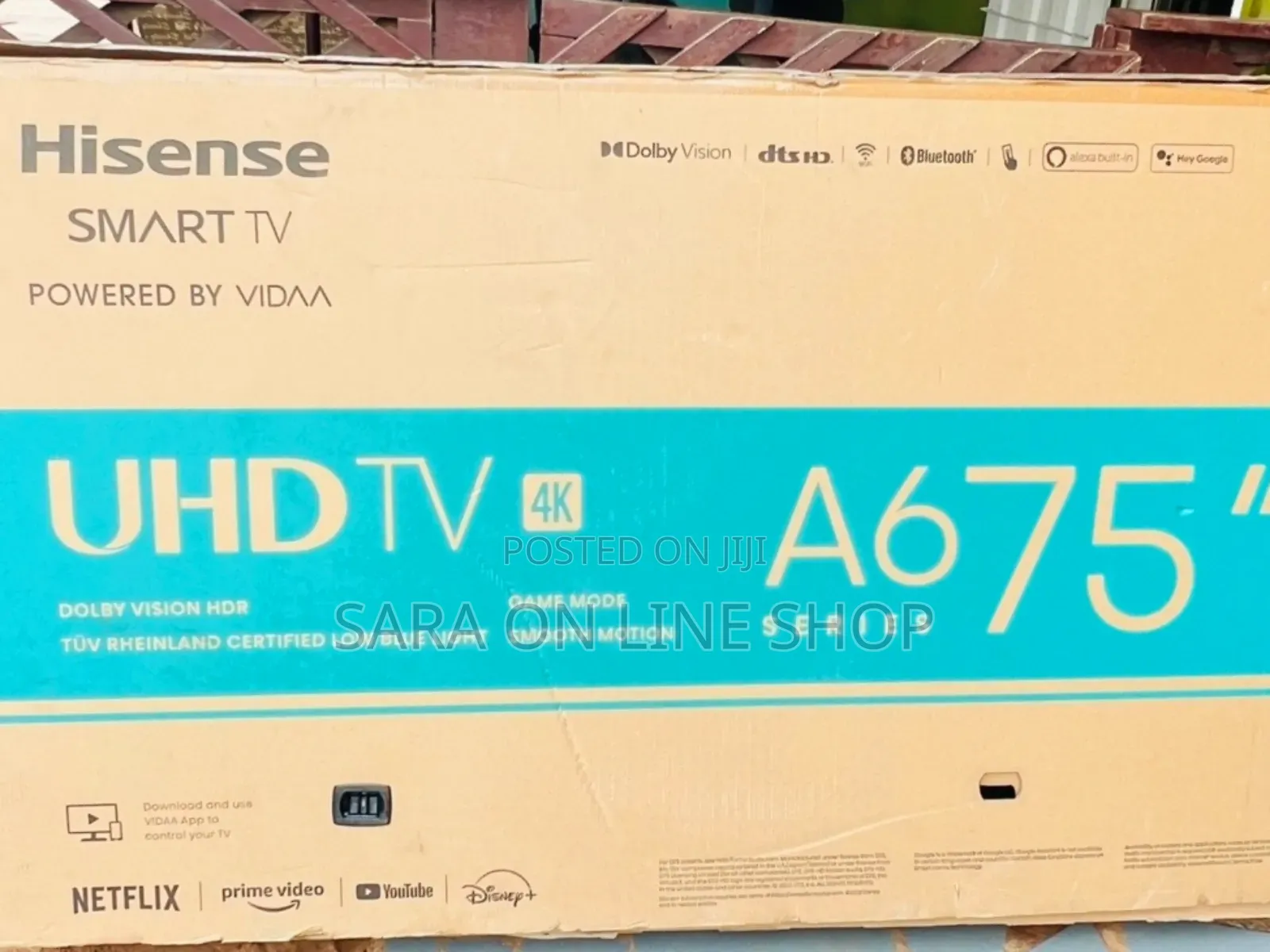 Hisence 75" A6 Series Smart Uhd Tv New 2025 Free Delivery