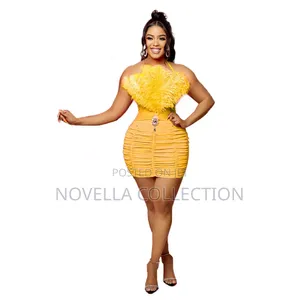 Yellow Color Women's Mini Dress
