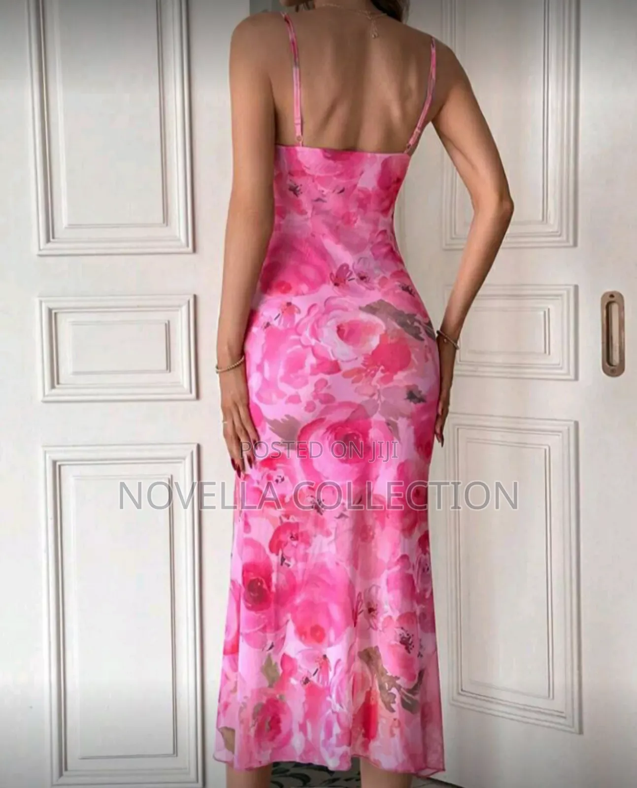 Pink Color Women's Long Dress