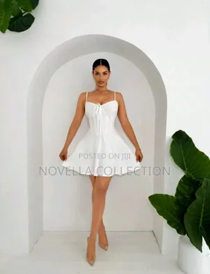 Photo - Women's Mini Dress (White Color)