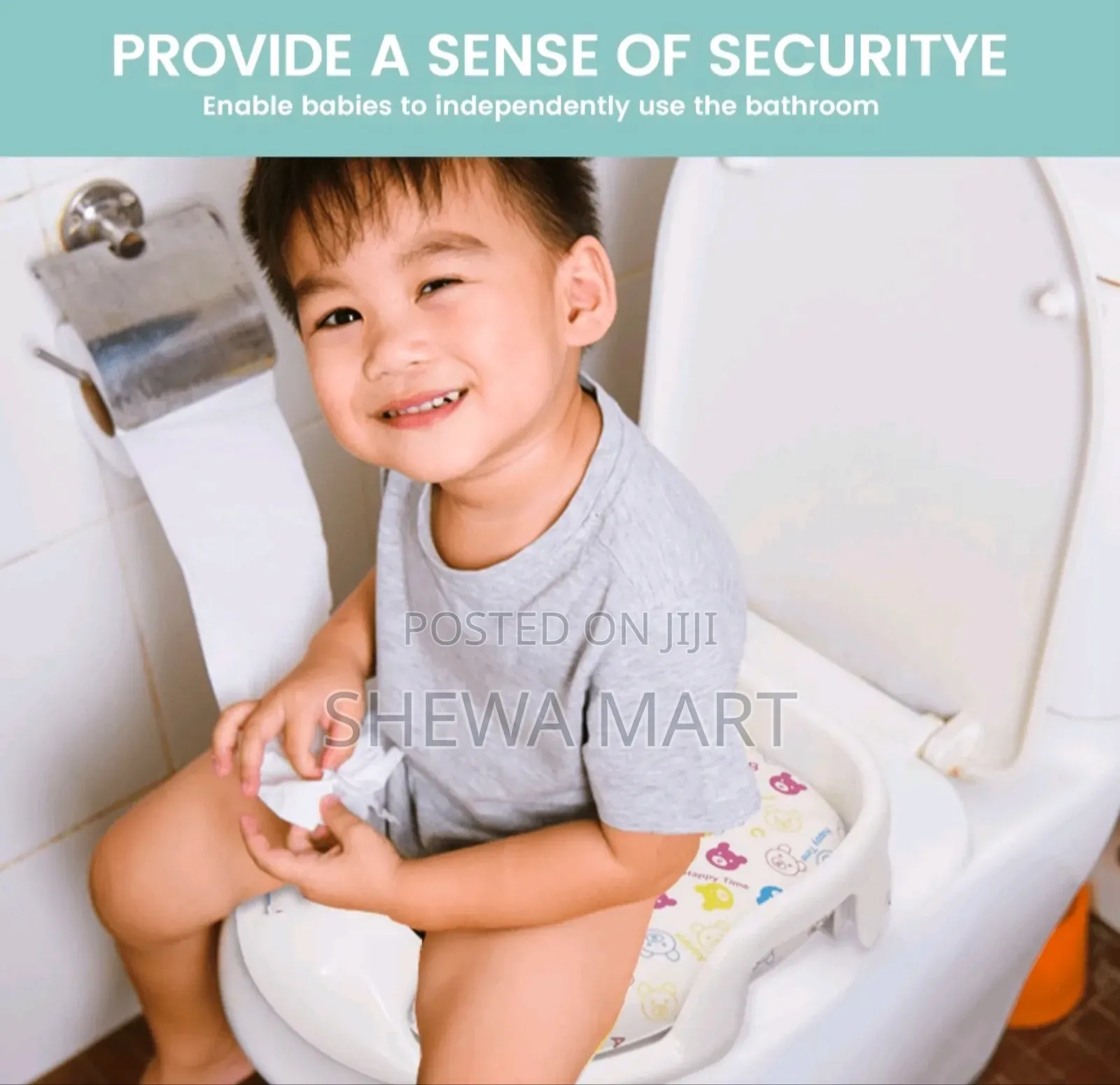 Baby Potty Training Seat for Boys and Girls With Handles, Fits Round