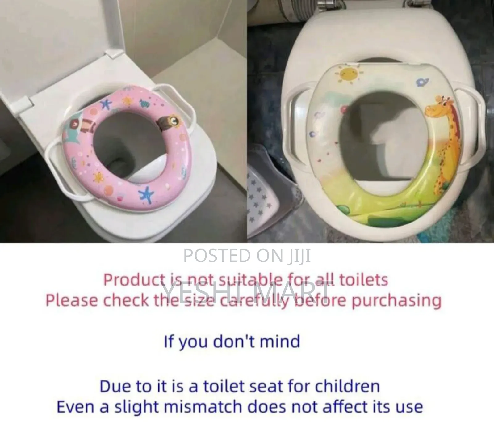 Baby Potty Training Seat for Boys and Girls With Handles, Fits Round