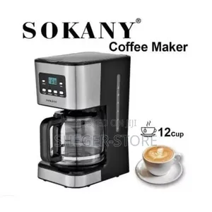 Sokany Electrical Coffeemaker ለቤትን ለቢሮ የሚሆን
12 ስኒ ወይም 1.3ሊትር ቡና የሚያፈላ