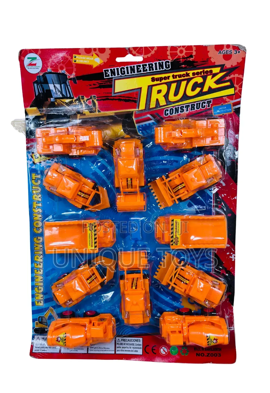 Early Engineering Vehicles Set – 12 PCS Die-Cast Trucks