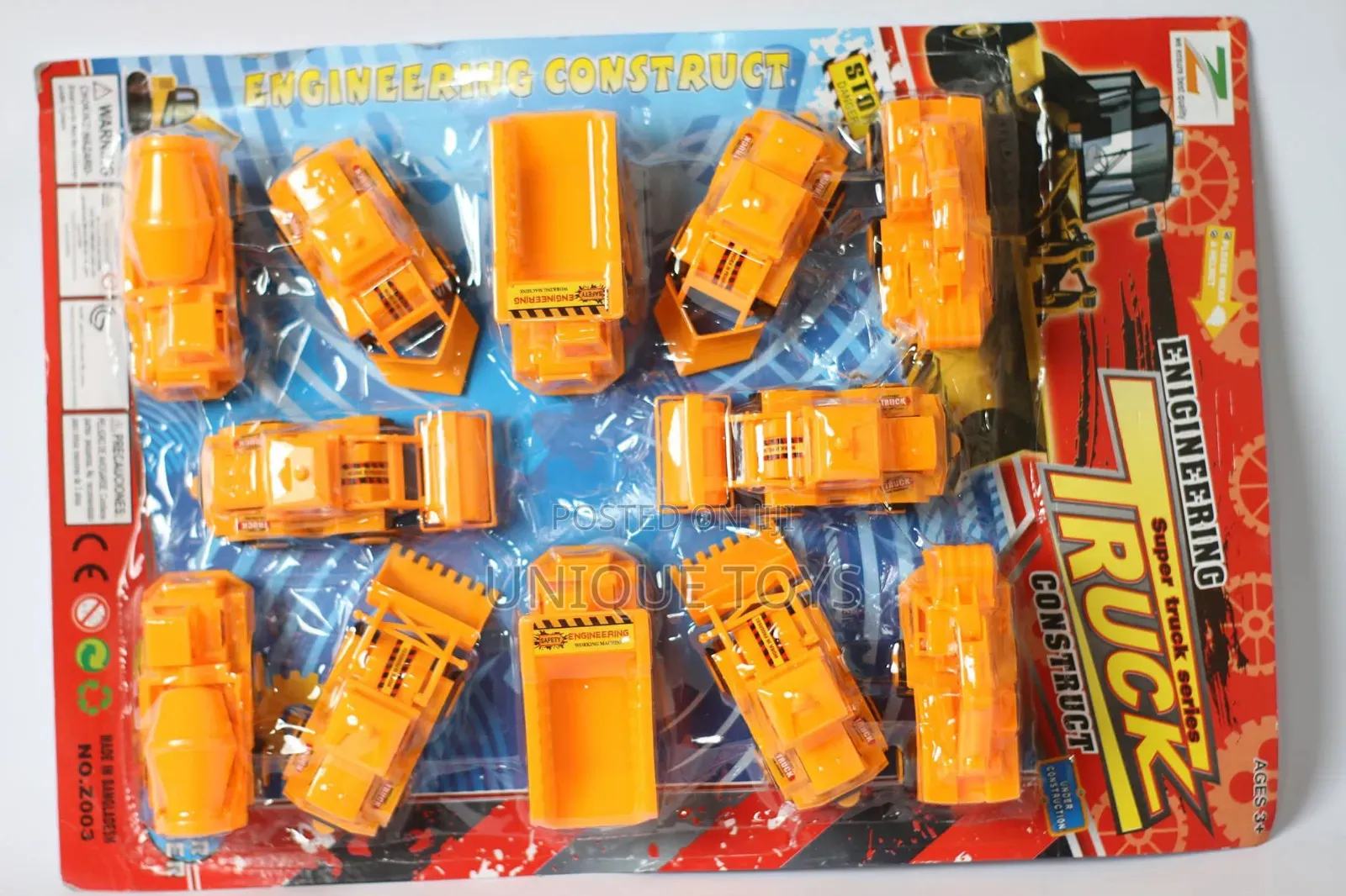 Early Engineering Vehicles Set – 12 PCS Die-Cast Trucks