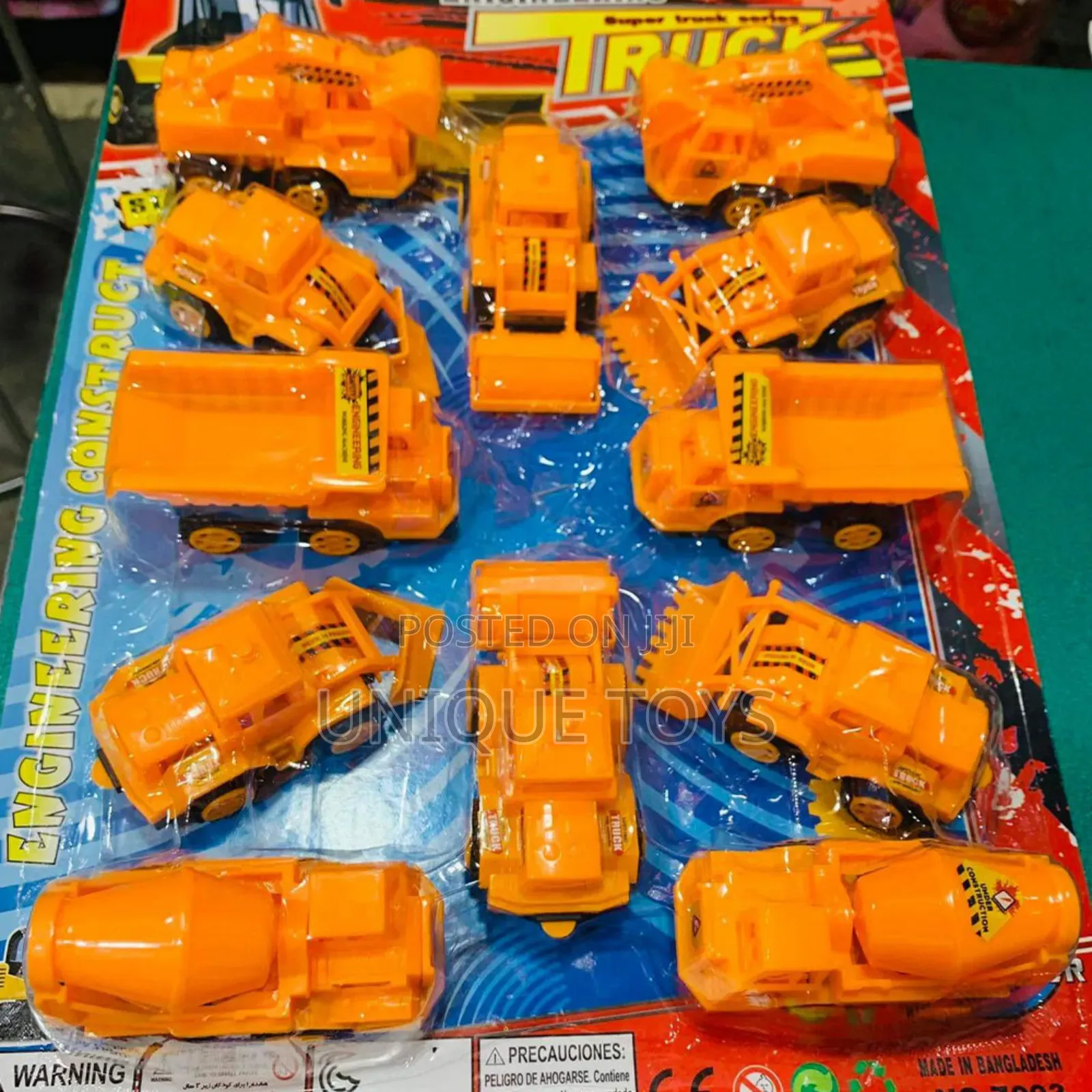 Early Engineering Vehicles Set – 12 PCS Die-Cast Trucks