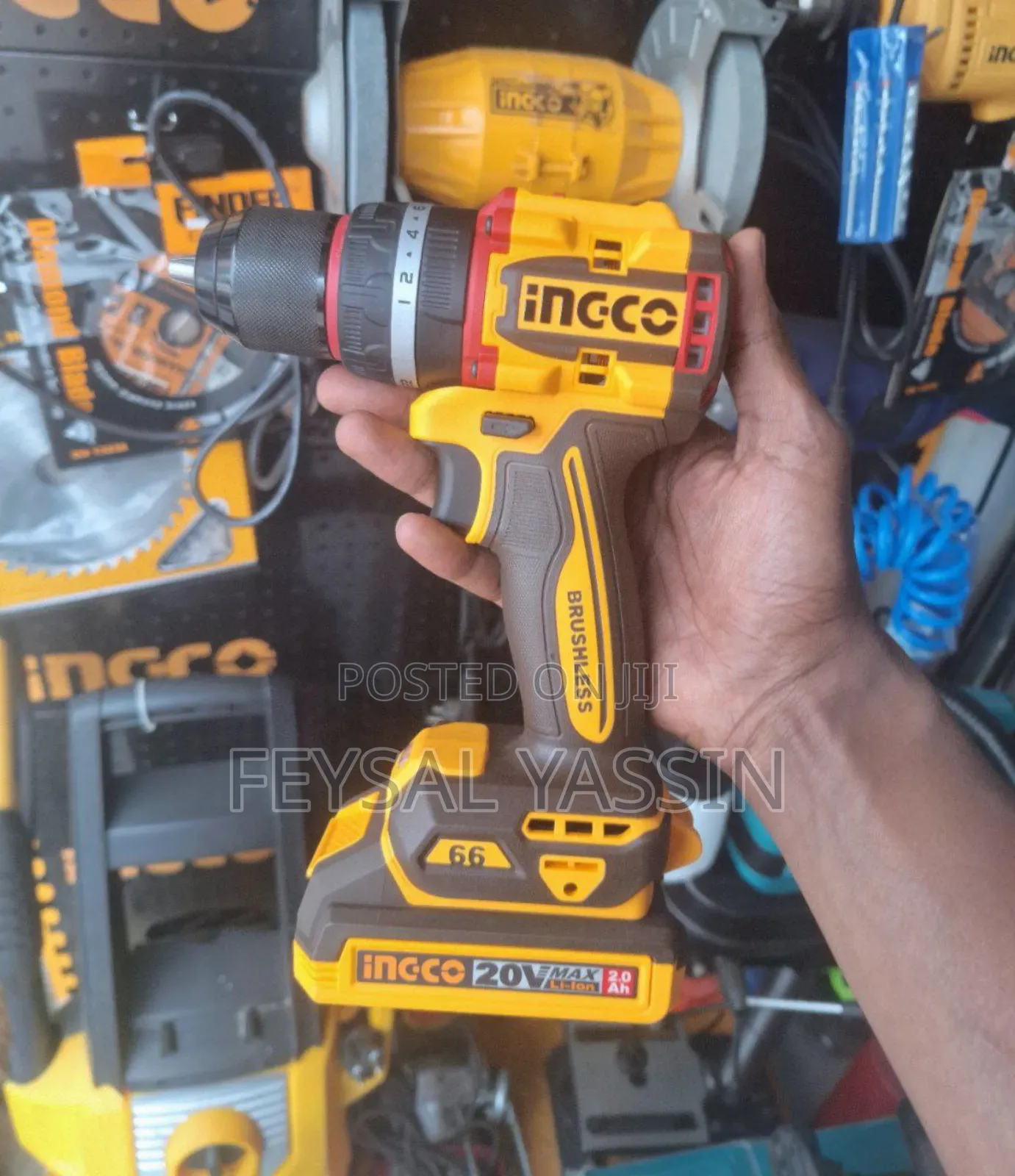 Ingco Chargeble Drill 20v 66nm Brushless