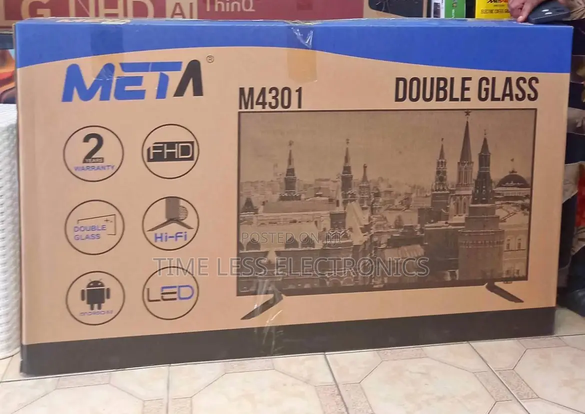 Meta 43” Smart Android Tv – Crisp Visuals Modern Design!
