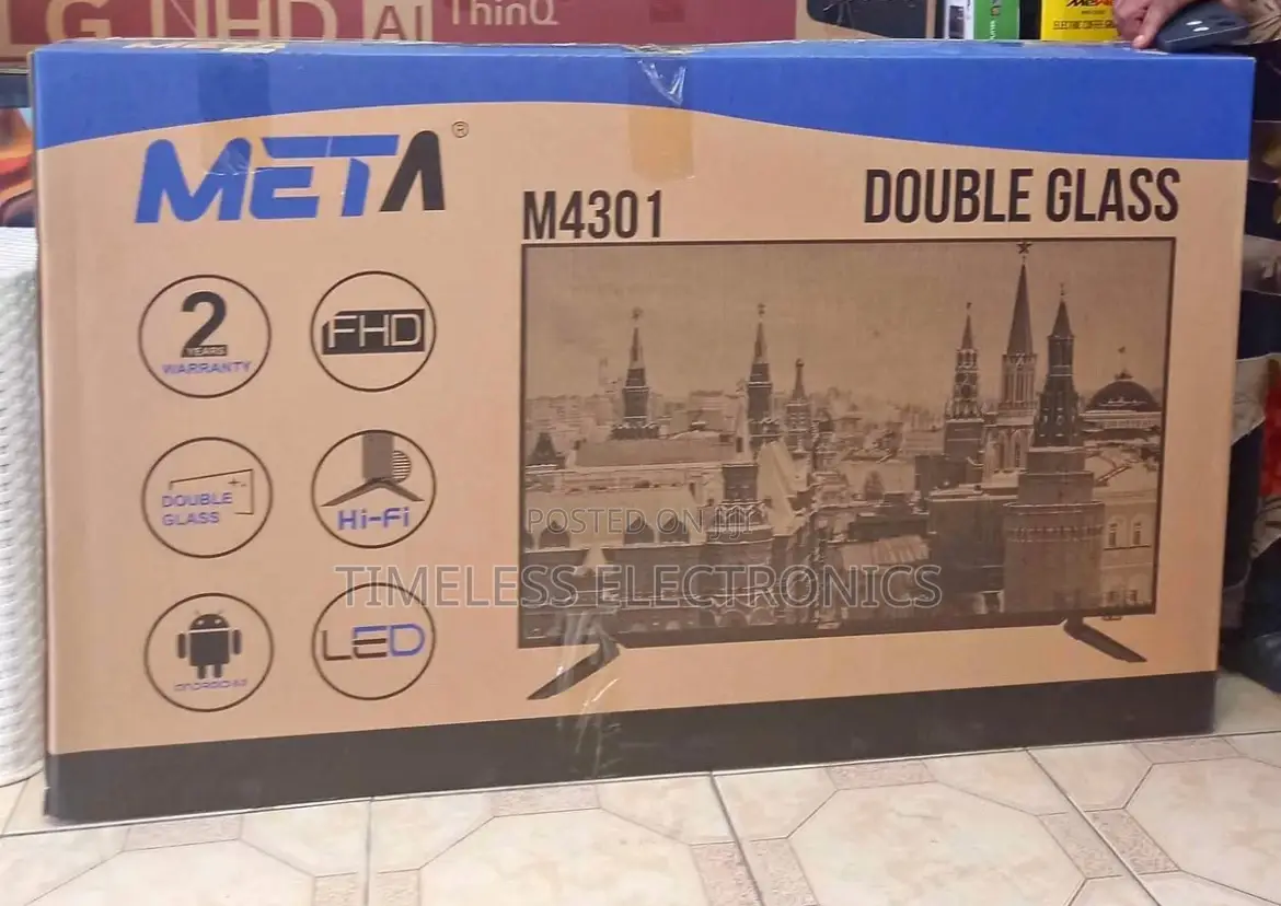 Meta 43” Smart Android Tv – Crisp Visuals Modern Design!