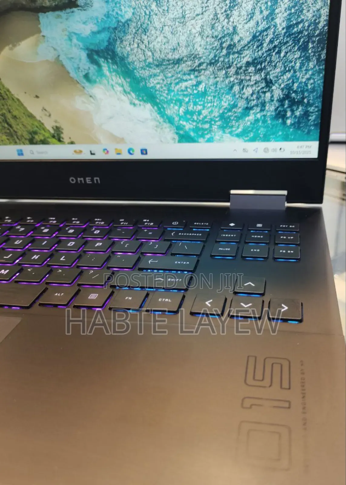 New Laptop HP Omen 15 16GB AMD Ryzen 7 SSD 512GB