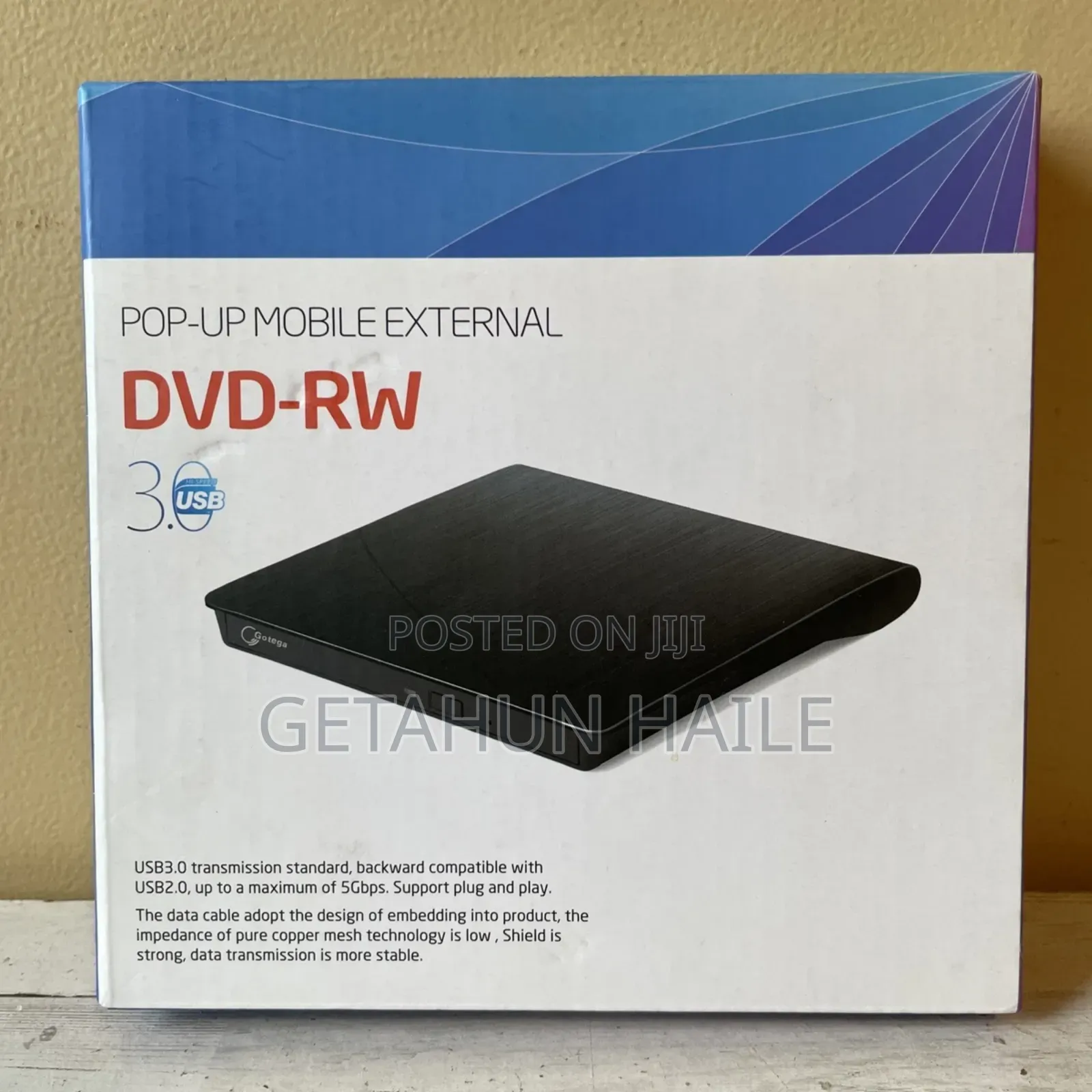 External DVD-Rw Usb 3.0 Portable Plug Play Pop-Up Mobile DVD Rw