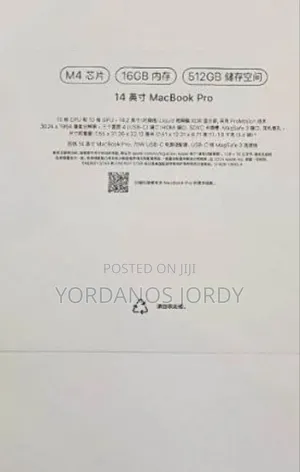 New Laptop Apple MacBook Pro 16GB Apple M4 SSD 512GB